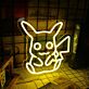 Cute Electric Mouse LED Neon Sign Yellow Cartoon Lightning Mouse Wall Decor for Bedroom Game Room