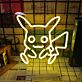 Cute Electric Mouse LED Neon Sign Yellow Cartoon Lightning Mouse Wall Decor for Bedroom Game Room