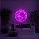 Weltkarte LED-Neonschild für Wohnzimmer oder Büro