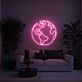 Weltkarte LED-Neonschild für Wohnzimmer oder Büro