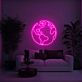Weltkarte LED-Neonschild für Wohnzimmer oder Büro