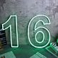 Number 16 LED Neon Sign Birthday Party Neon Wall Decor for Sweet 16 Celebration Bedroom and Event Decoration