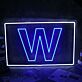 Letter W LED Neon Sign Framed Initial Neon Wall Decor for Home Bar Studio Office and Modern Interior