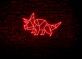 Geometrischer Triceratops Neon LED Neonschild