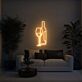 Weinflasche und Weinglas LED-Neonschild Wohnzimmer Bar
