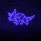 Geometrischer Triceratops Neon LED Neonschild