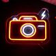 Camera LED Neon Sign Photography Neon Wall Decor for Studio Bedroom and Creative Space