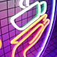 Frau mit Kaffeetasse LED-Neonschild für Café Küche