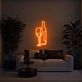 Weinflasche und Weinglas LED-Neonschild Wohnzimmer Bar