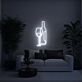 Weinflasche und Weinglas LED-Neonschild Wohnzimmer Bar