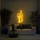 Weinflasche und Weinglas LED-Neonschild Wohnzimmer Bar