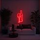 Weinflasche und Weinglas LED-Neonschild Wohnzimmer Bar