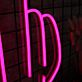 Abstrakte Handgeste LED Neonlicht in Pink für moderne Wanddekoration