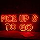 PICK UP & TO GO LED-Neonschild für Restaurant Cafe