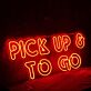 PICK UP & TO GO LED-Neonschild für Restaurant Cafe