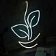 Modernes LED Neonschild Pflanzen Motiv für Wohnzimmer und Studio