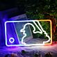Abstract Face Silhouette LED Neon Sign Tricolor Style Modern Neon Wall Art for Bedroom Studio and Creative Space