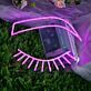 geschlossenes Auge mit Wimpern LED-Neonschild Schlafzimmer
