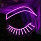 geschlossenes Auge mit Wimpern LED-Neonschild Schlafzimmer