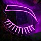 geschlossenes Auge mit Wimpern LED-Neonschild Schlafzimmer