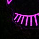 geschlossenes Auge mit Wimpern LED-Neonschild Schlafzimmer