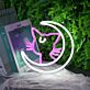 Cat Moon LED Neon Sign Cute Sleeping Cat Neon Wall Light for Bedroom Living Room Kids Room and Cozy Home Decor
