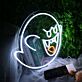 Cute Ghost LED Neon Sign Smiling Ghost Neon Wall Decor for Bedroom Living Room and Halloween Decor