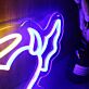 Dekoratives LED Neonschild mit Herz Flügel und Heiligenschein Motiv für Wanddekoration