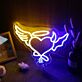 Dekoratives LED Neonschild mit Herz Flügel und Heiligenschein Motiv für Wanddekoration
