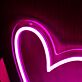 LED Neonschild mit Herz und Schriftzug Motiv dekorative Wanddekoration