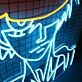 Modernes LED Neonschild mit abstraktem Portrait und Bananen Motiv dekorative Wandbeleuchtung