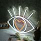 Auge mit Herzsymbol LED-Neonschild Wohnzimmer Schlafzimmer