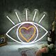 Auge mit Herzsymbol LED-Neonschild Wohnzimmer Schlafzimmer