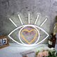 Auge mit Herzsymbol LED-Neonschild Wohnzimmer Schlafzimmer