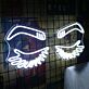 Dekoratives LED Neonschild Engelsflügel in Weiß elegantes Neon Wandlicht für Schlafzimmer Wohnzimmer oder Foto Hintergrund