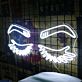 Dekoratives LED Neonschild Engelsflügel in Weiß elegantes Neon Wandlicht für Schlafzimmer Wohnzimmer oder Foto Hintergrund