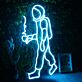 Astronaut mit Kaffeetasse LED-Neonschild Wohnzimmer Bar