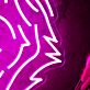 Tiger Head Purple Neon Sign