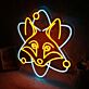 Modernes LED Neonschild Fuchs Motiv abstraktes Neon Wandlicht für Wohnzimmer Schlafzimmer Café oder Geschäft