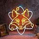 Modernes LED Neonschild Fuchs Motiv abstraktes Neon Wandlicht für Wohnzimmer Schlafzimmer Café oder Geschäft