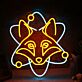 Modernes LED Neonschild Fuchs Motiv abstraktes Neon Wandlicht für Wohnzimmer Schlafzimmer Café oder Geschäft