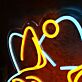 Modernes LED Neonschild Fuchs Motiv abstraktes Neon Wandlicht für Wohnzimmer Schlafzimmer Café oder Geschäft