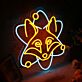 Modernes LED Neonschild Fuchs Motiv abstraktes Neon Wandlicht für Wohnzimmer Schlafzimmer Café oder Geschäft