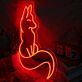 Dekoratives LED Neonschild Fuchs Motiv modernes Neon Wandlicht für Wohnzimmer Schlafzimmer Café oder Geschäft