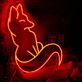 Dekoratives LED Neonschild Fuchs Motiv modernes Neon Wandlicht für Wohnzimmer Schlafzimmer Café oder Geschäft