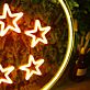 Rundes LED Neonschild mit Sternen modernes Neon Wandlicht dekorative Lichtdekoration