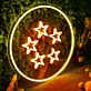Rundes LED Neonschild mit Sternen modernes Neon Wandlicht dekorative Lichtdekoration