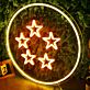Rundes LED Neonschild mit Sternen modernes Neon Wandlicht dekorative Lichtdekoration