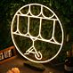 Modernes LED Neonschild abstrakte Lippen Illustration stilvolle Neon Wanddekoration im zeitgenössischen Design
