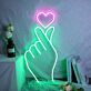 Hand mit Herzsymbol LED-Neonschild Wohnzimmer Schlafzimmer